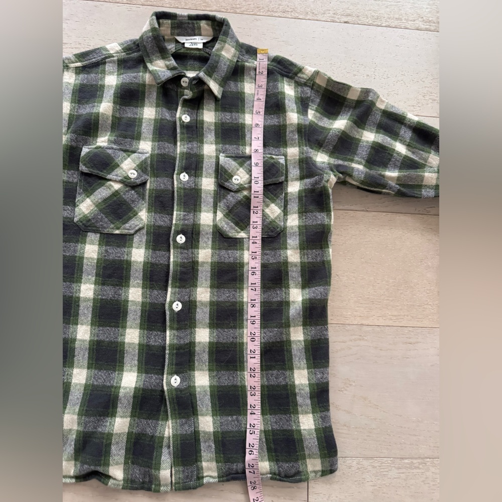 NWOT 3sixteen Crosscut Flannel shaggy emerald anniversary heavyweight Shirt M - Picture 8 of 12